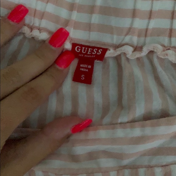 Cropped pink and white off the shoulder tee - Picture 3 of 3